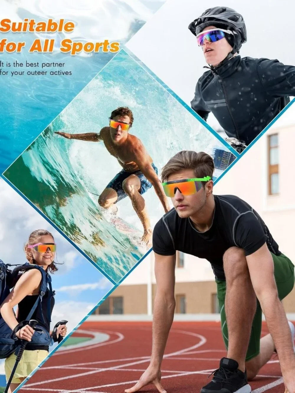 12 Pairs Retro Rave Sunglasses for Men & Women - Neon Rainbow Semi-Rimless
